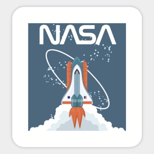 NASA retro shuttle Sticker